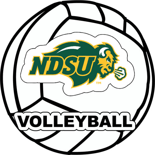 North Dakota State Bison 4-Inch Round Volleyball NCAA Vinyl Decal Sticker for Fans, Students, and Alumni