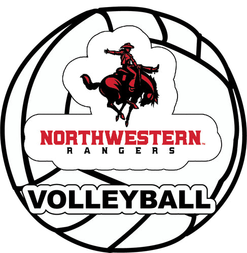 Northwestern Oklahoma State University 4-Inch Round Volleyball NCAA Vinyl Decal Sticker for Fans, Students, and Alumni