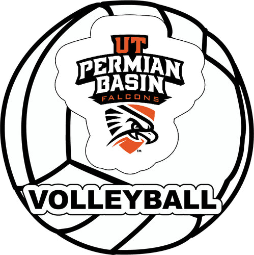 University of Texas of the Permian Basin 4-Inch Round Volleyball NCAA Vinyl Decal Sticker for Fans, Students, and Alumni