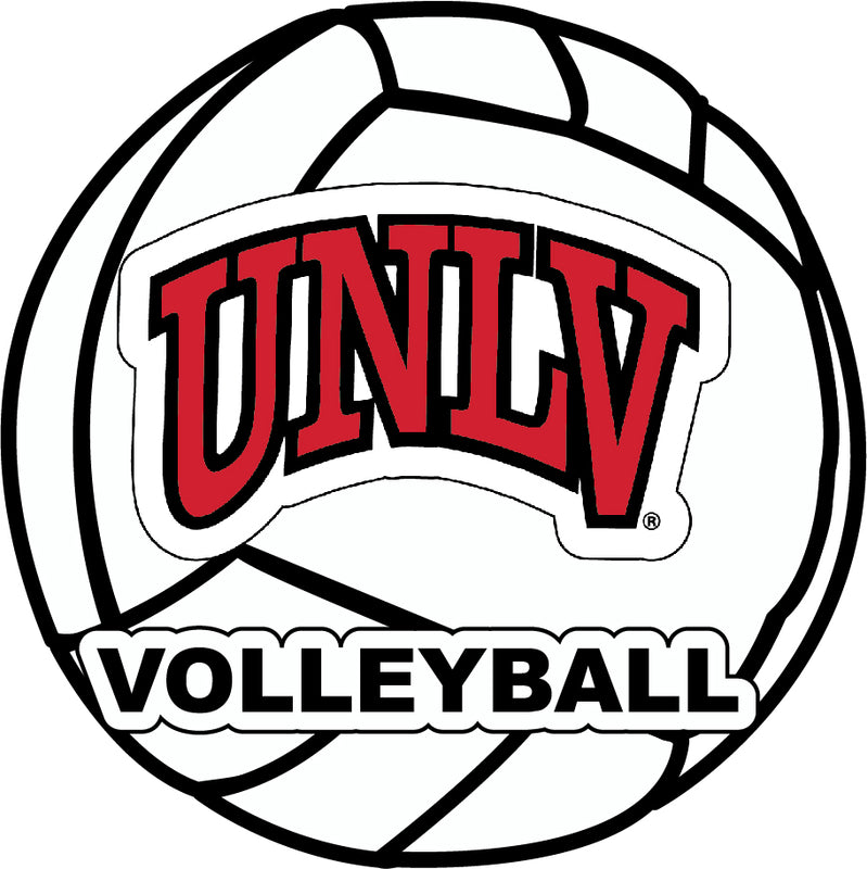 UNLV Rebels 4-Inch Round Volleyball NCAA Vinyl Decal Sticker for Fans, Students, and Alumni