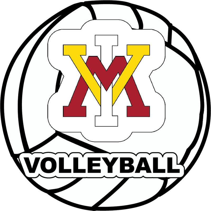 VMI Keydets 4-Inch Round Volleyball NCAA Vinyl Decal Sticker for Fans, Students, and Alumni