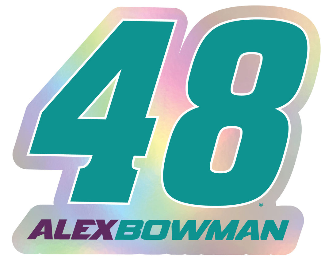 #48 Alex Bowman  Laser Cut Holographic Decal