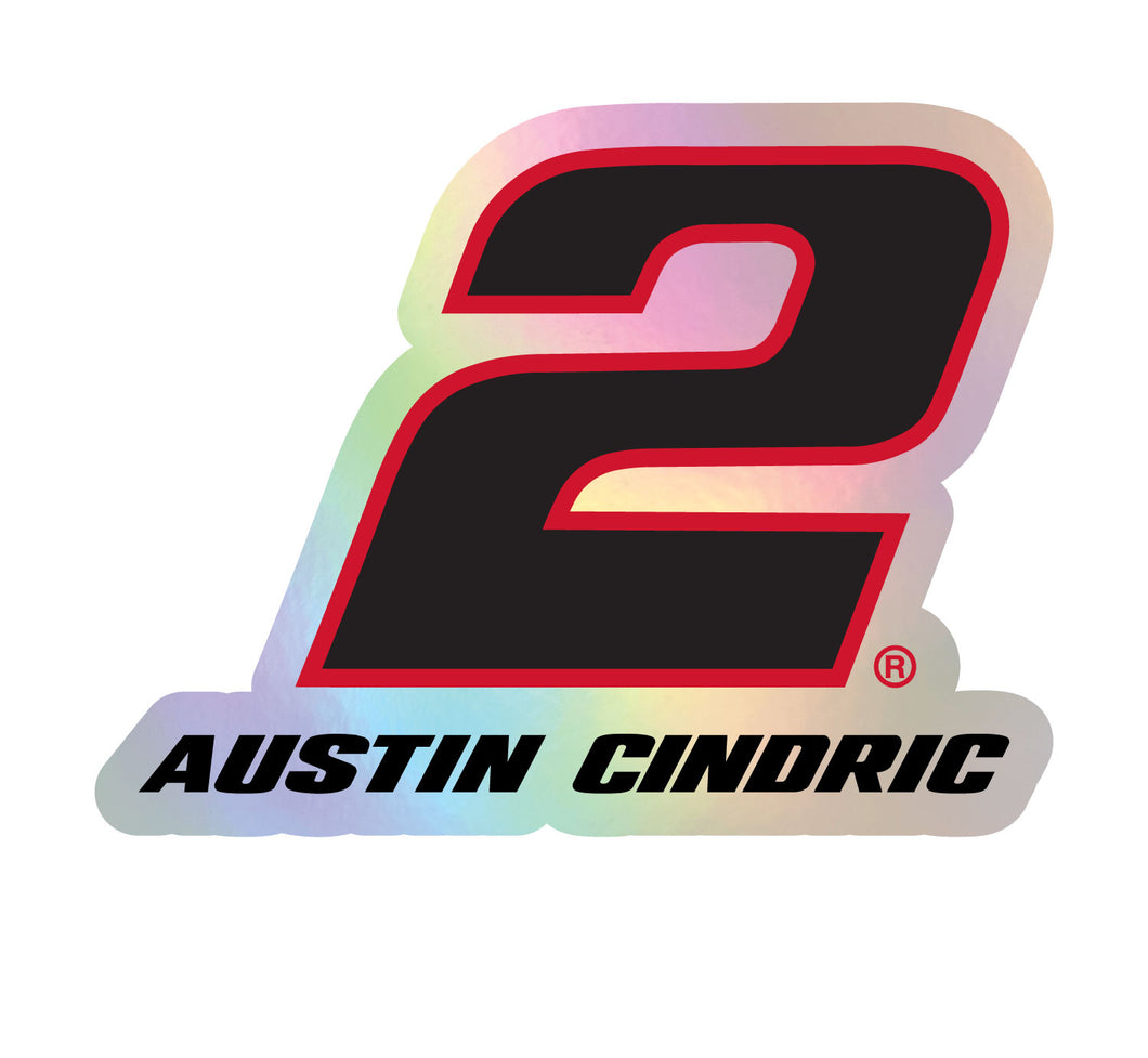 #2 Austin Cindric  Laser Cut Holographic Decal