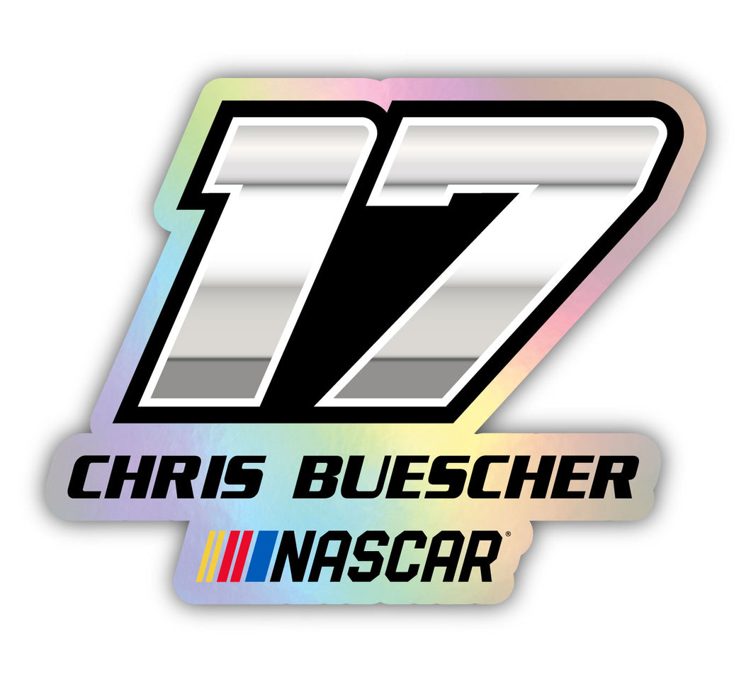 #17 Chris Buescher  Laser Cut Holographic Decal