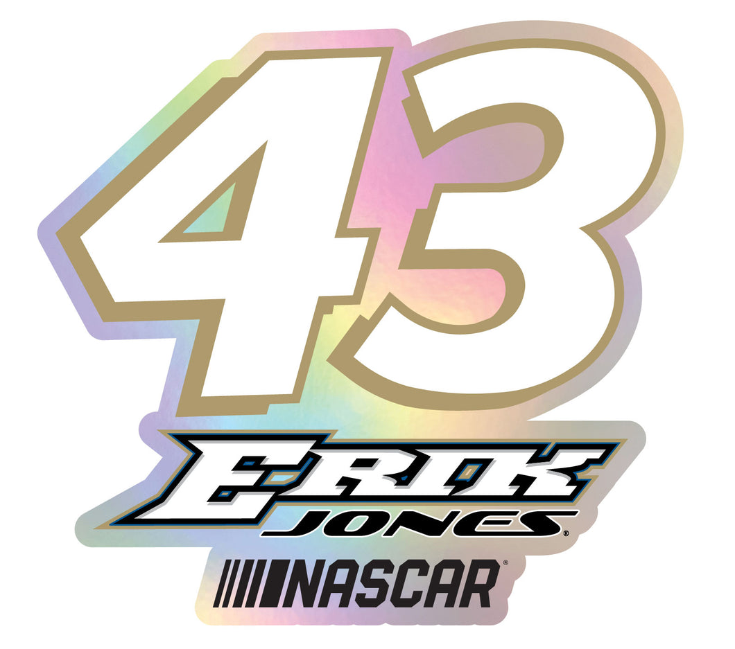 #43 Erik Jones  Laser Cut Holographic Decal