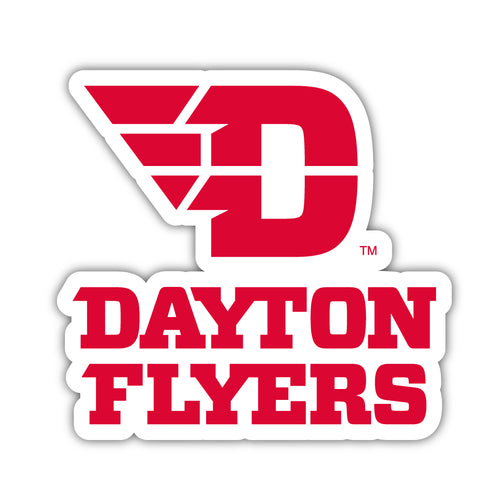 Dayton Flyers 9x14-Inch Mascot Logo With Custom Name Red NCAA Vinyl Decal Sticker for Fans, Students, and Alumni