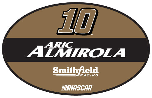 Aric Almirola #10 Oval Decal Sticker