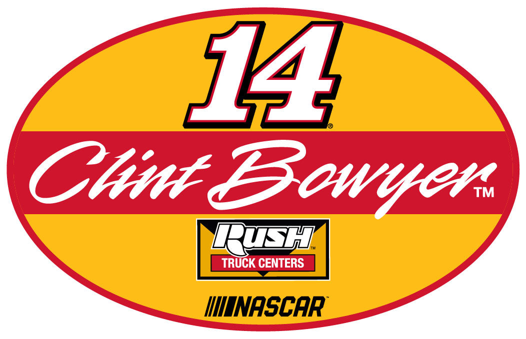 Clint Bowyer #14 Oval Decal Sticker
