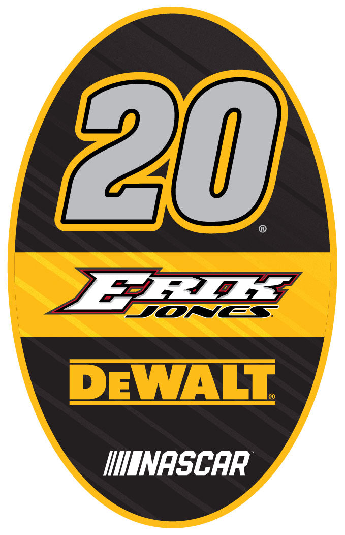 Erik Jones #20 Oval Decal Sticker