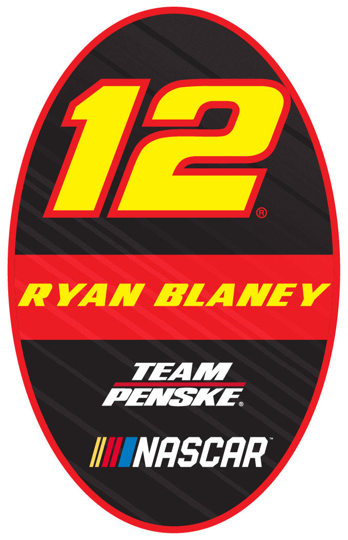 Ryan Blaney #12 Oval Decal Sticker