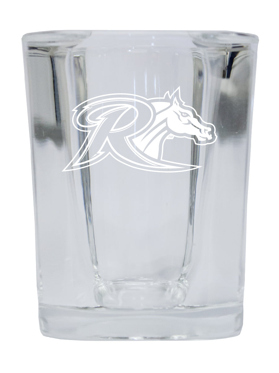 Rider University Broncs NCAA Collector's Edition 2oz Square Shot Glass - Laser Etched Logo 