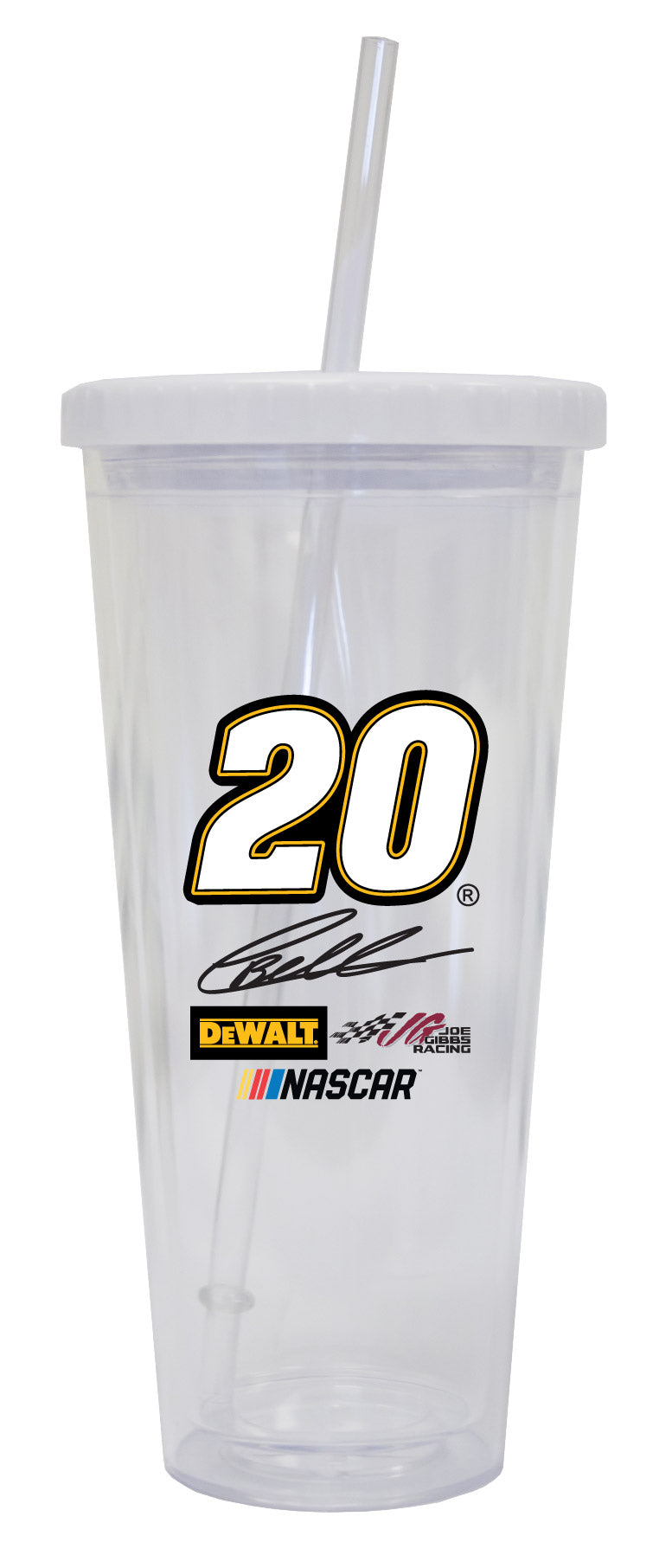 R and R Imports Christopher Bell NASCAR #20 24 oz Straw Tumbler