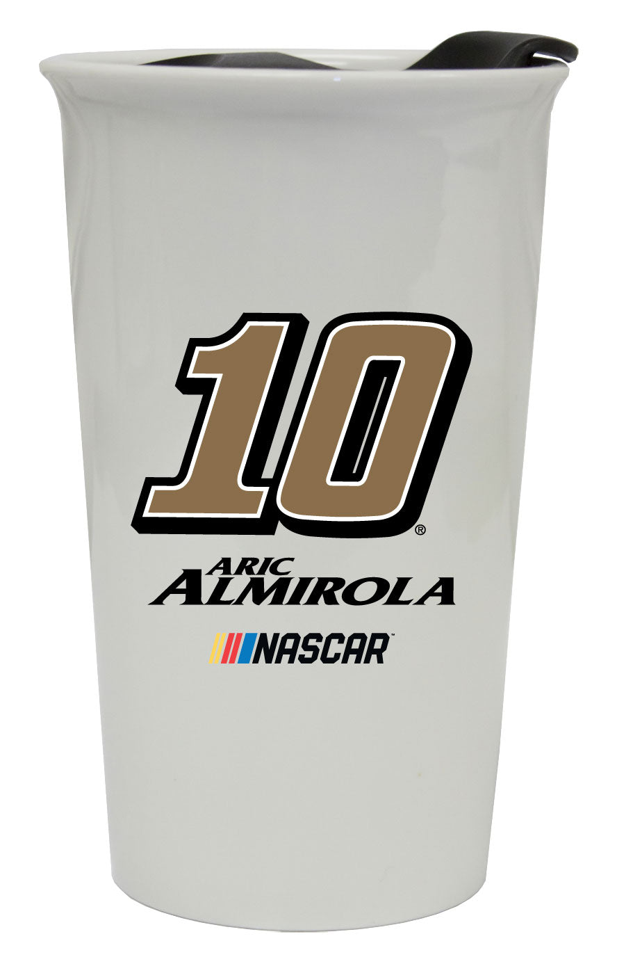 R and R Imports Aric Almirola #10 NASCAR Double Walled Ceramic Tumbler New for 2020
