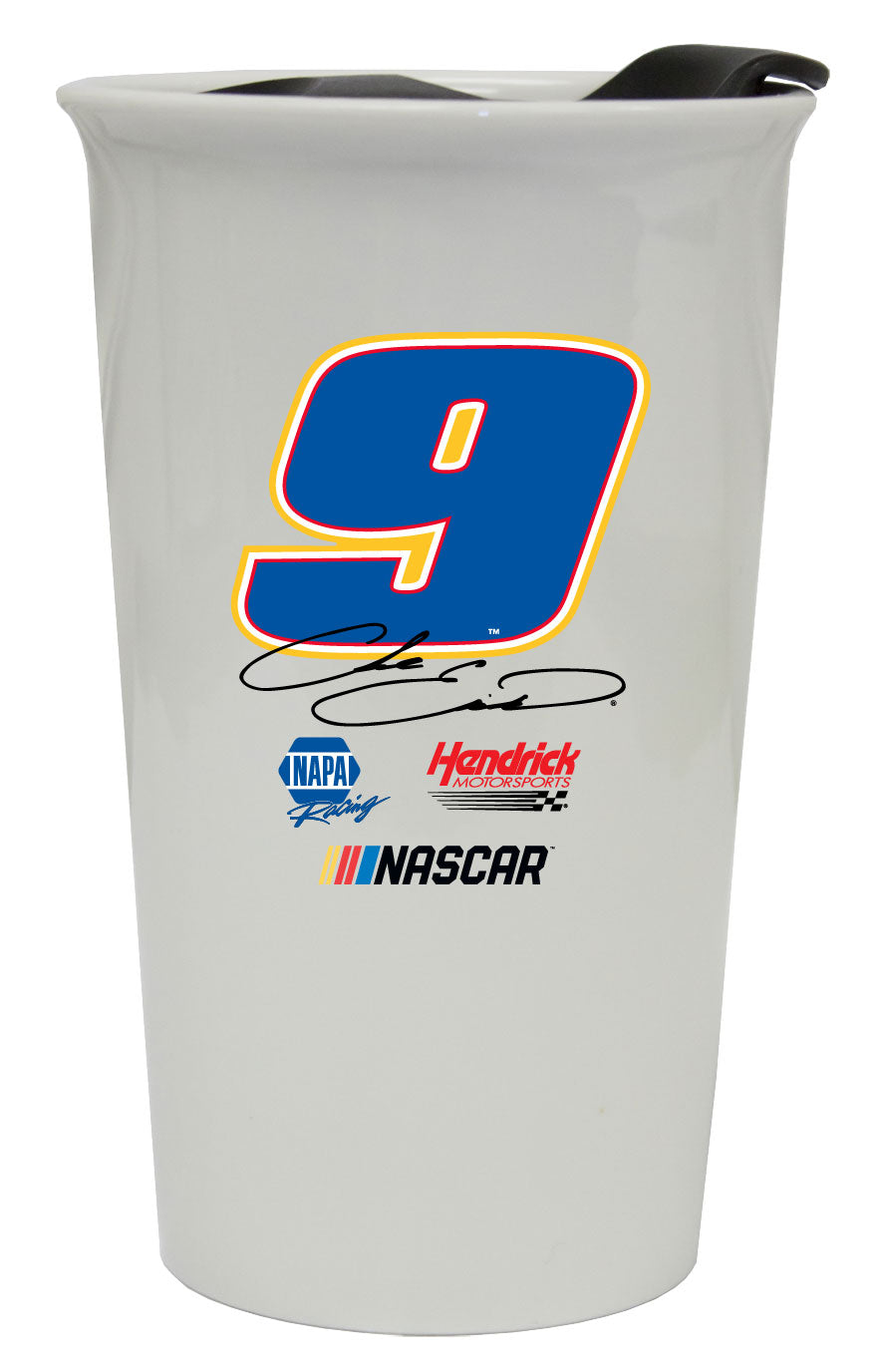R and R Imports Chase Elliott #9 NASCAR Double Walled Ceramic Tumbler New for 2020