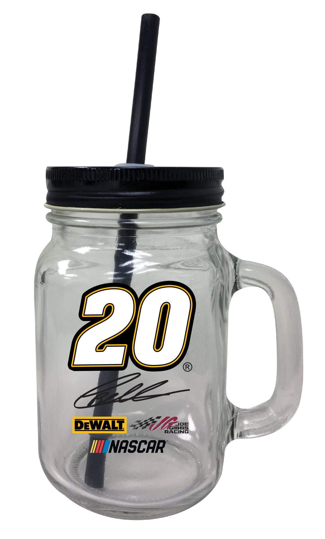 R and R Imports Christopher Bell #20 NASCAR Cup Series Mason Jar Tumbler
