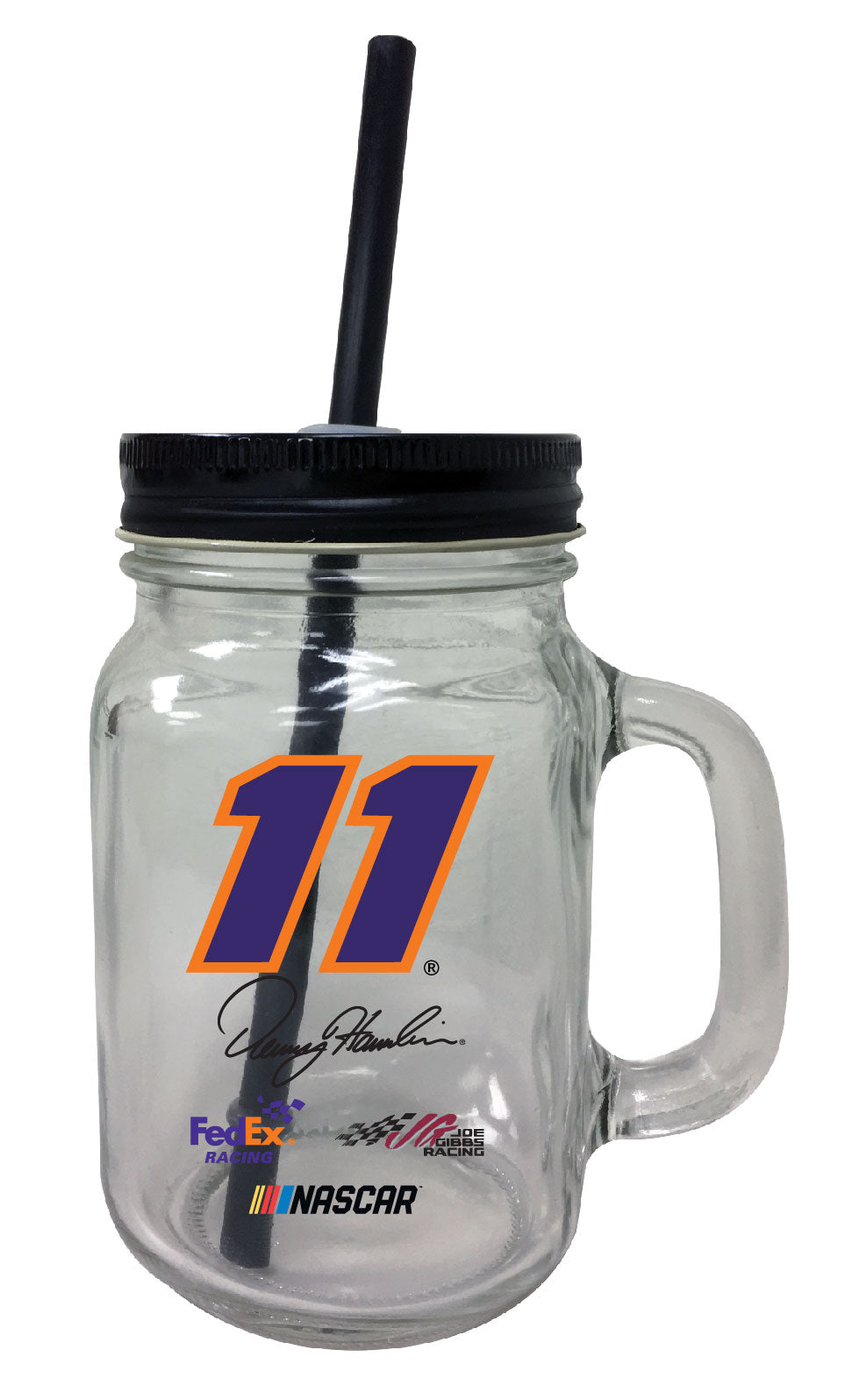 R and R Imports Officially Licensed NASCAR Denny Hamlin #11 Jar Tumbler New for 2020