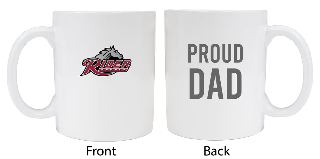 Rider University Broncs Proud Dad Ceramic Coffee Mug - White