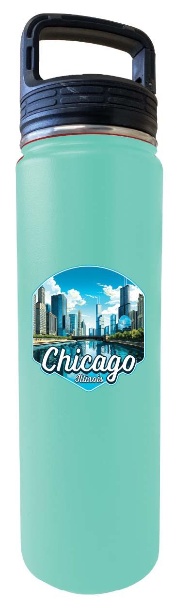 Chicago Illinois A Souvenir 24 oz Insulated  Tumbler