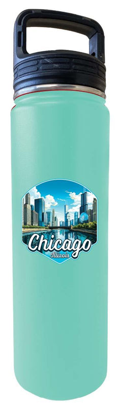 Chicago Illinois A Souvenir 24 oz Insulated  Tumbler
