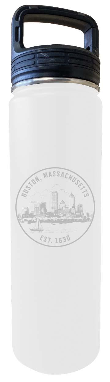 Boston Massachusetts Souvenir 24 oz Engraved Insulated  Tumbler