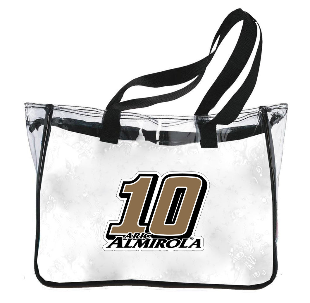 Aric Almirola #10 Plastic Clear Tote Bag