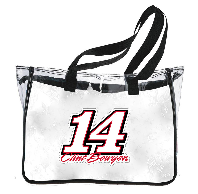 CB Clint Bowyer #14 NASCAR Plastic Clear Tote Bag