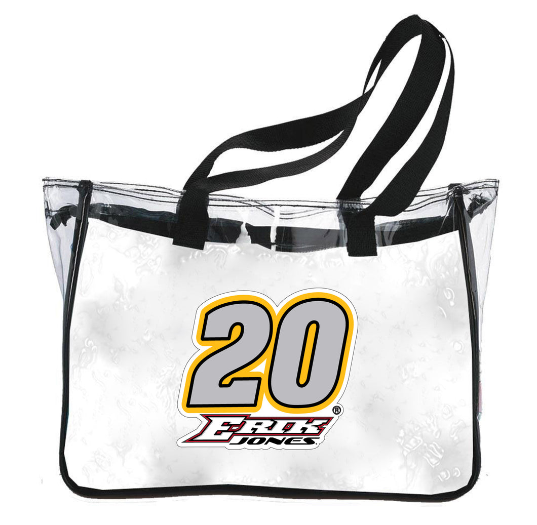 Erik Jones #20 NASCAR Plastic Clear Tote Bag