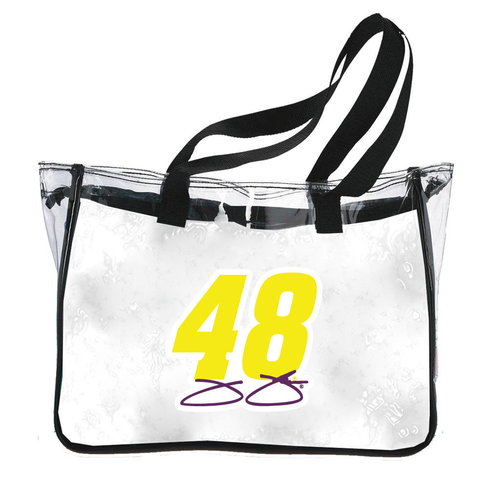 JJ Jimmie Johnson #48 NASCAR Plastic Clear Tote Bag