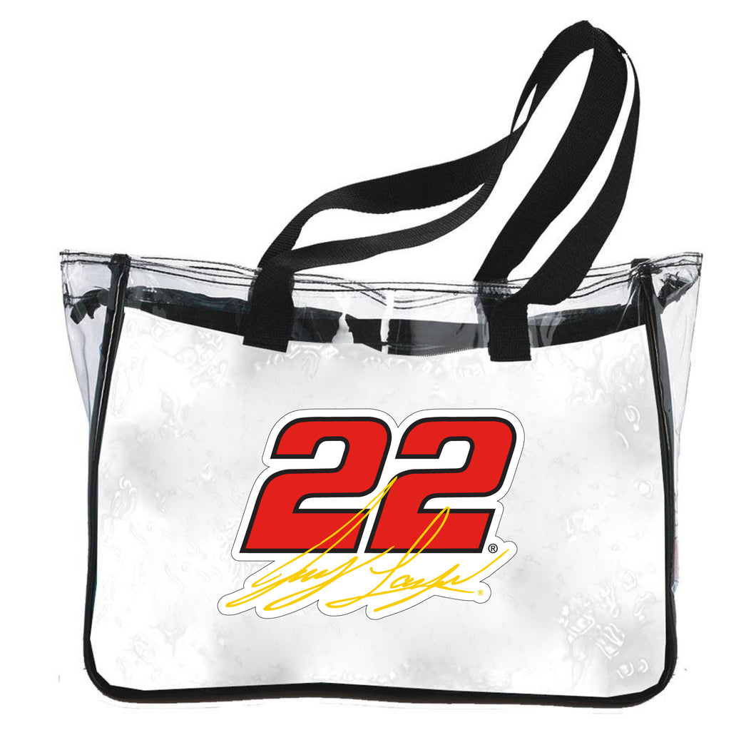 JL Joey Logano #22 NASCAR Plastic Clear Tote Bag