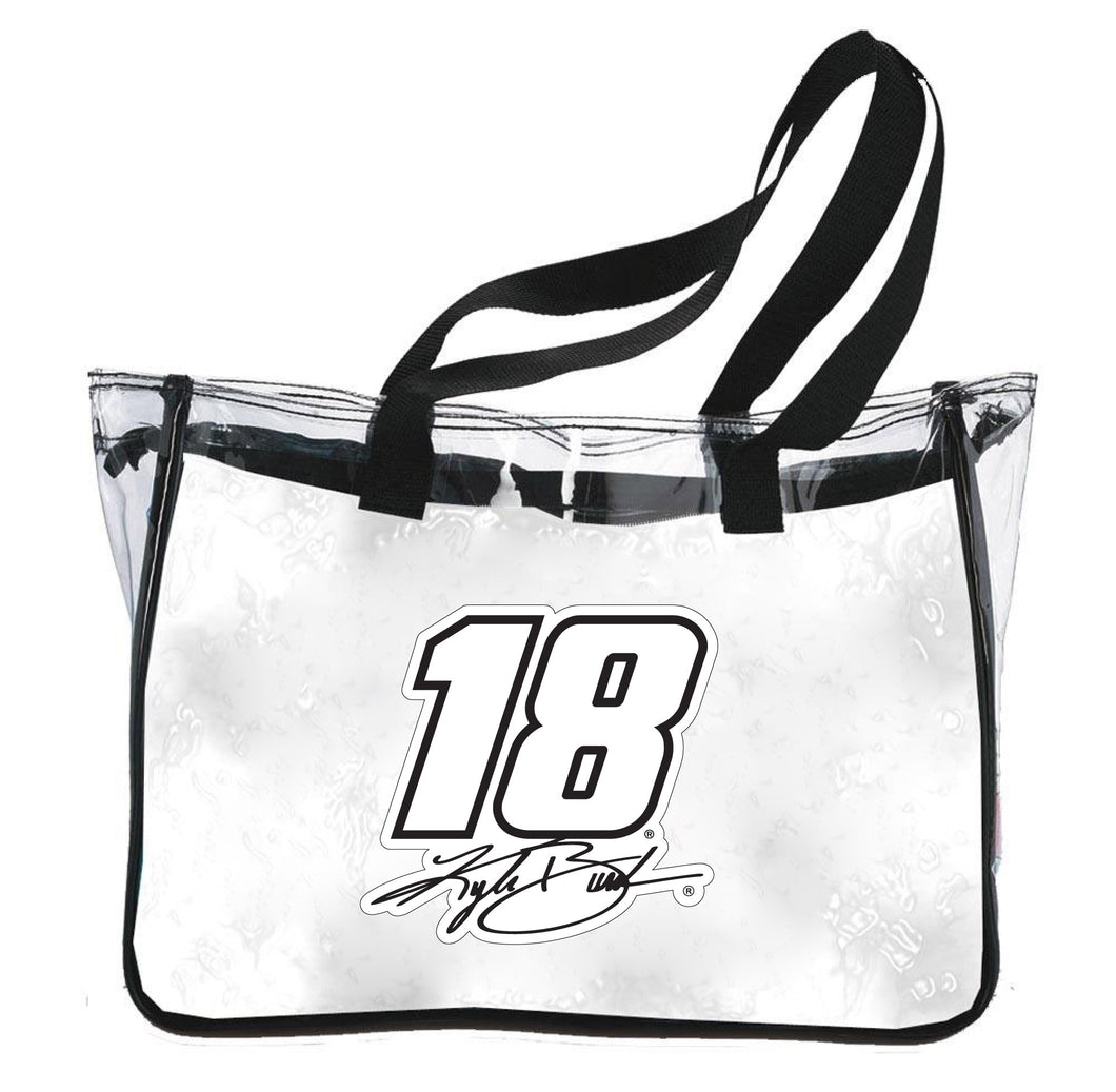 Kyle Busch #18 NASCAR Plastic Clear Tote Bag