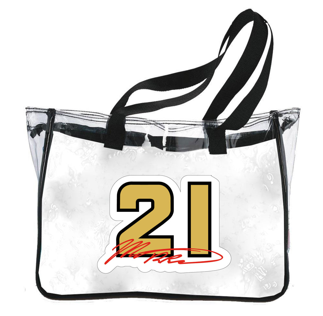 R and R Imports Matt DiBenedetto #21 NASCAR Clear Tote Bag