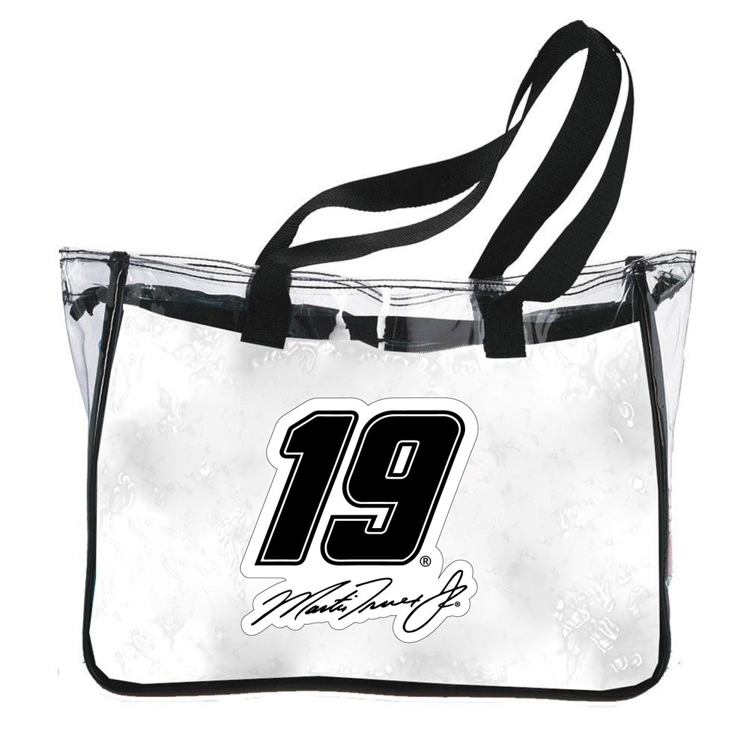 Martin Truex #19 NASCAR Plastic Clear Tote Bag