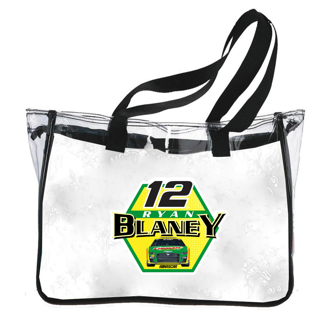 Ryan Blaney #12 Nascar Clear Tote Bag New for 2022