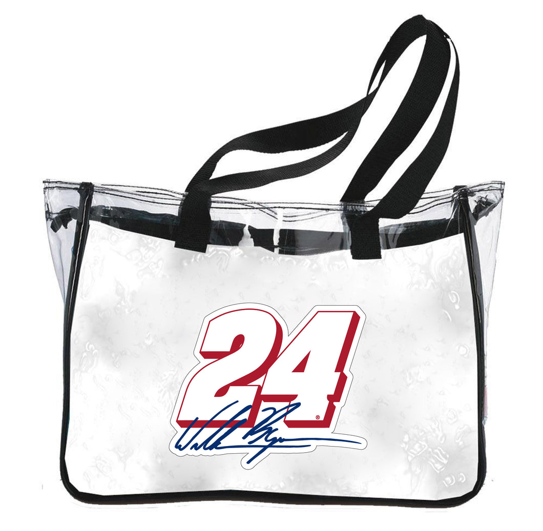 WB William Byron #24 NASCAR Plastic Clear Tote Bag