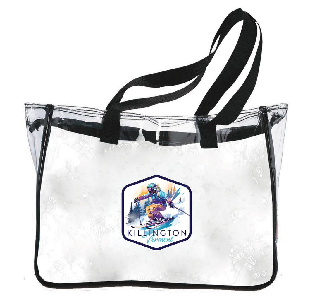 Killington Vermont Design A Souvenir Clear Tote Bag
