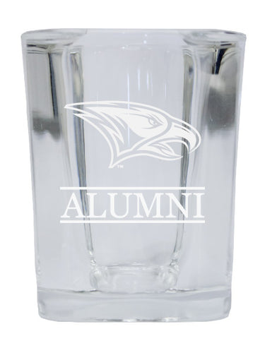 NCAA North Carolina Central Eagles Alumni 2oz Laser Etched Square Shot Glass 
