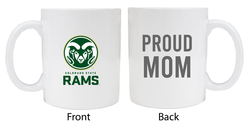 Colorado State Rams Proud Mom Ceramic Coffee Mug - White