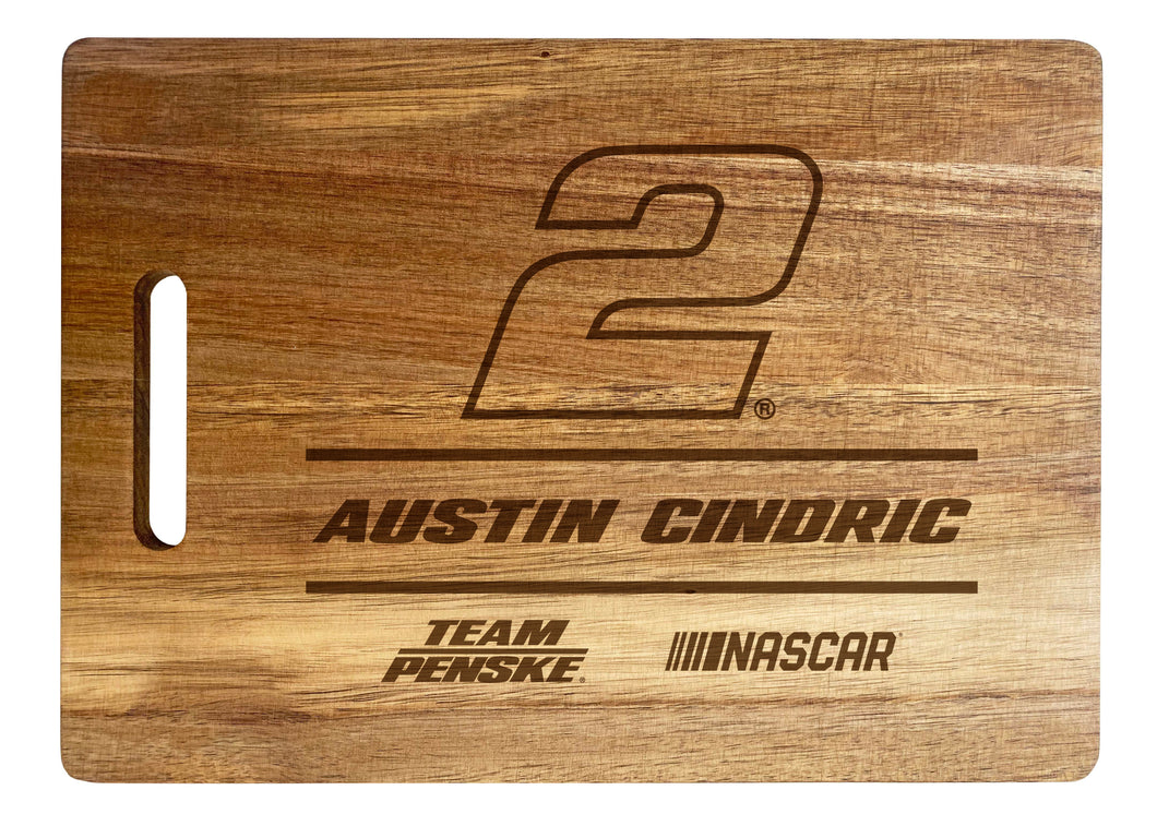 #2 Austin Cindric NASCAR Officially Licensed Engraved Wooden Cutting Board
