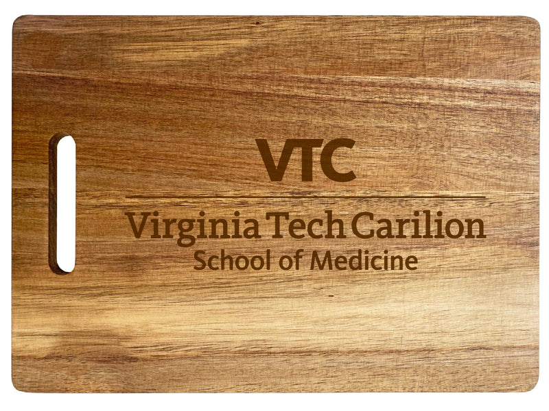 Virginia Tech Carilion School of Medicine Engraved Wooden Cutting Board 10" x 14" Acacia Wood - Large Engraving