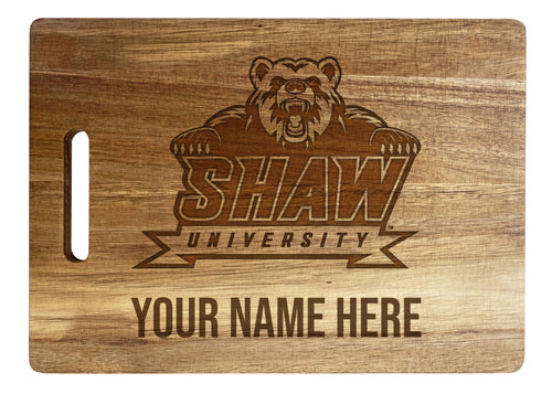 Shaw University Bears Custom-Engraved Acacia Wood Cutting Board - Personalized 10 x 14-Inch