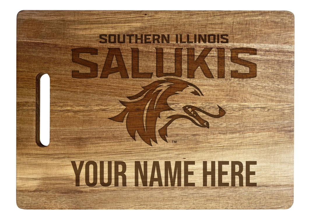 Southern Illinois Salukis Custom-Engraved Acacia Wood Cutting Board - Personalized 10 x 14-Inch