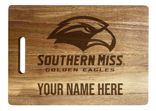 Southern Mississippi Golden Eagles Custom-Engraved Acacia Wood Cutting Board - Personalized 10 x 14-Inch