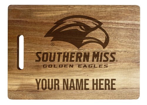 Southern Mississippi Golden Eagles Custom-Engraved Acacia Wood Cutting Board - Personalized 10 x 14-Inch