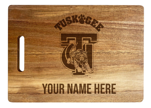 Tuskegee University Custom-Engraved Acacia Wood Cutting Board - Personalized 10 x 14-Inch