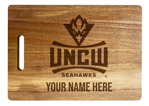 North Carolina Wilmington Seahawks  Custom-Engraved Acacia Wood Cutting Board - Personalized 10 x 14-Inch