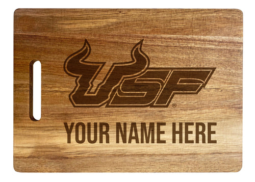 South Florida Bulls Custom-Engraved Acacia Wood Cutting Board - Personalized 10 x 14-Inch