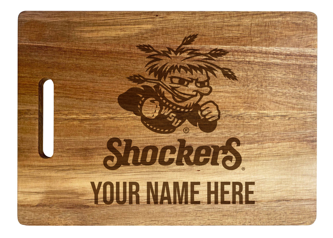 Wichita State Shockers Custom-Engraved Acacia Wood Cutting Board - Personalized 10 x 14-Inch