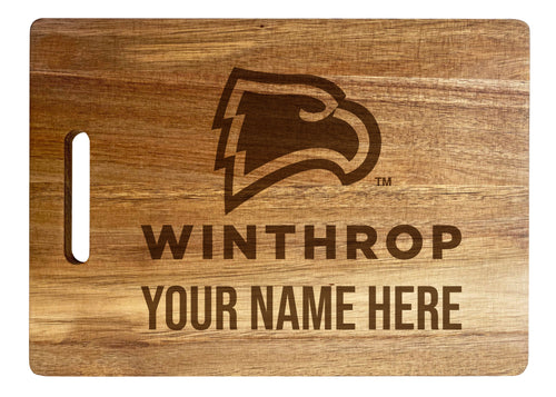 Winthrop University Custom-Engraved Acacia Wood Cutting Board - Personalized 10 x 14-Inch