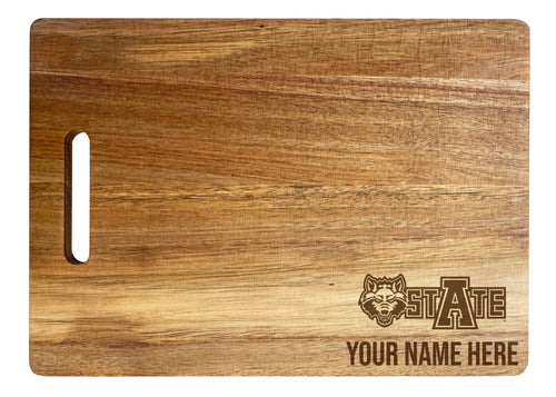 Akron Zips Personalized Corner-Emblem Acacia Cutting Board - 10