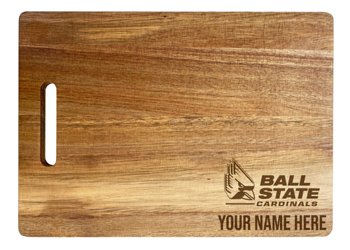 Ball State University Personalized Corner-Emblem Acacia Cutting Board - 10